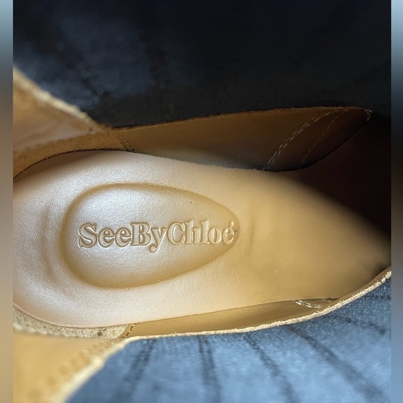 SEE BY CHLOE Cappa Leather Buckle Booties size 35 - Picture 8 of 9